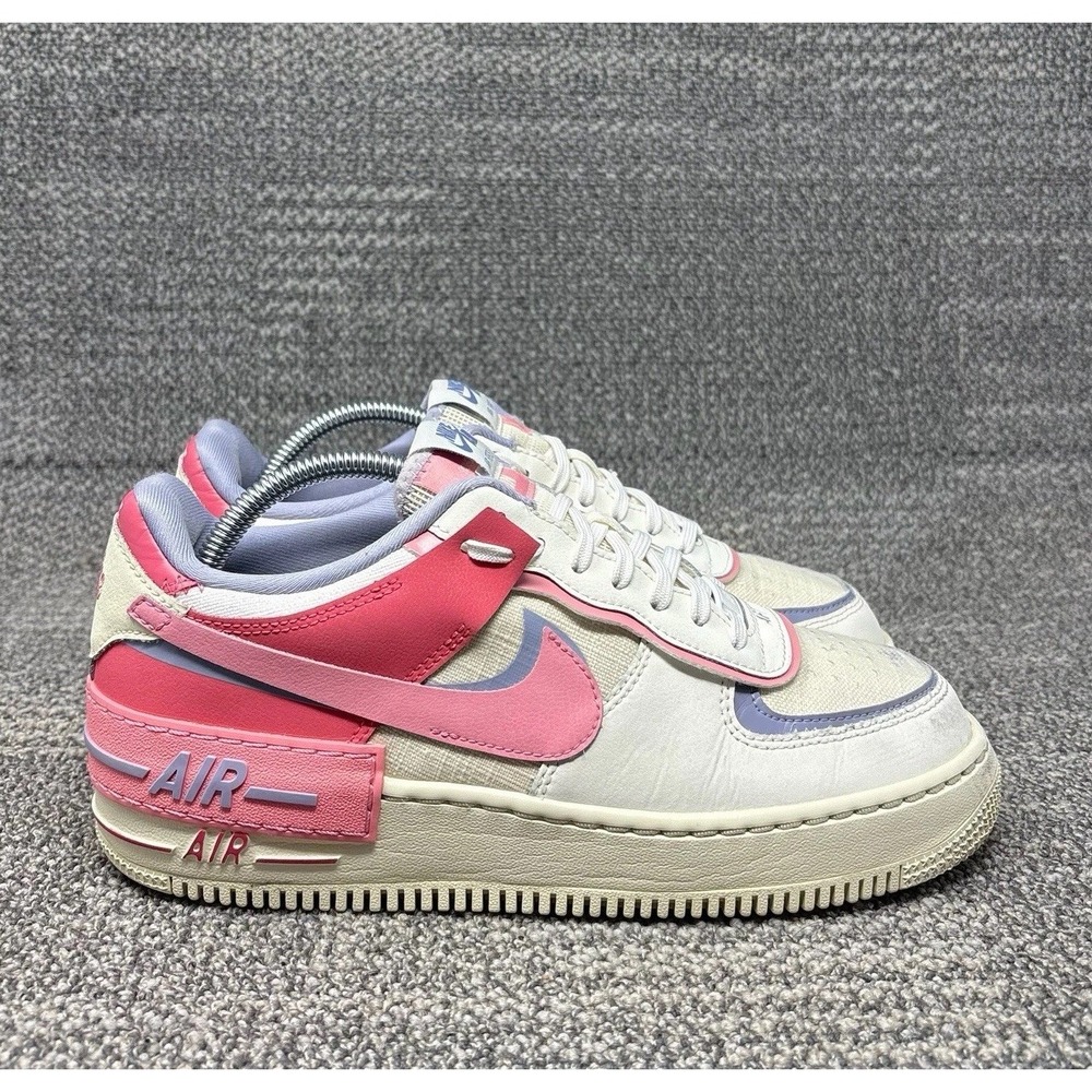 Nike Air Force 1 Shadow Womens Size 9.5 Sail Pink Purple Shoes DV7449-101